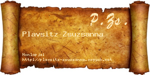 Plavsitz Zsuzsanna névjegykártya